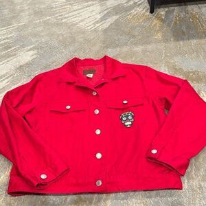 VTG made in Hong Kong Pendleton‎ red Jean jacket size M custom patches in GUC